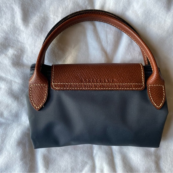 Longchamp Le Pliage Original Small Handbag. Charcoal gray. - Picture 2 of 9